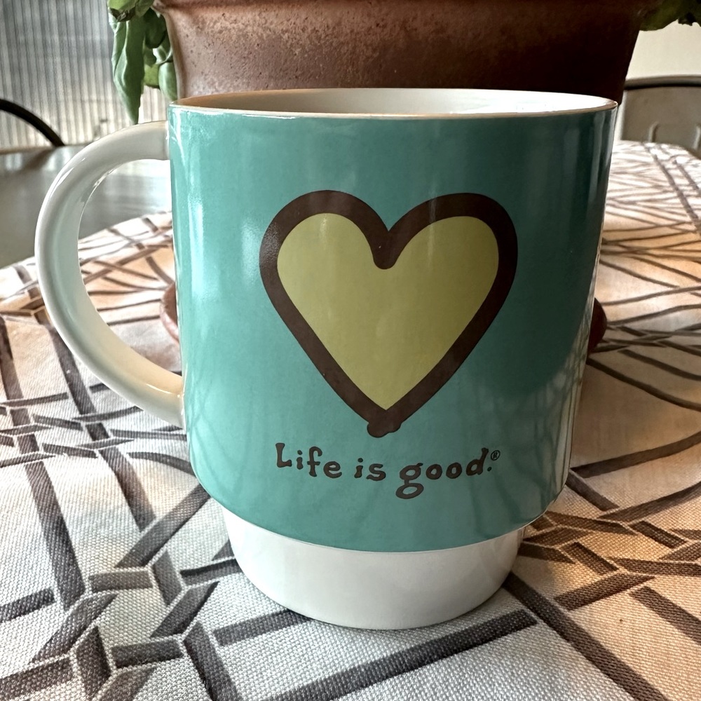 Life Is Good Heart Mug
